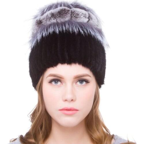 JKP Real Womens Fur Hat Leather Ear Cap Rabbit Fur Flower Caps New Mink Fur and Fox Fur Warm Fashion Party Hats DHY18-04