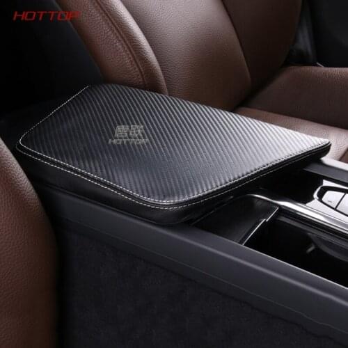 Leather Armrest Console Pad Cover Cushion Support Box Armrest Top Mat Liner Fit for Volvo XC60 2018 2019