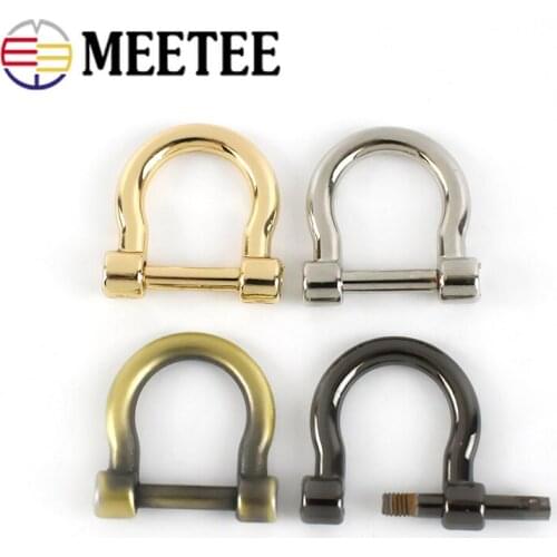 5/10/20pcs Meetee 11mm Metal O D Ring Buckles Detachable Screw Handbag Strap Clasp Hook DIY Bags Leather Hardware Accessories