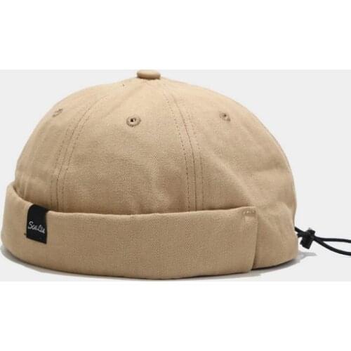 Fashion Men Docker Cap Skullcap Retro Sailor Cap Beanie Hats Men Women Warm Bucket Cap Brimless Hat Skullcap Bonnet Dad Cap