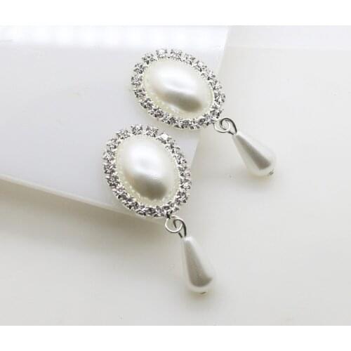 Direct Sales 10PCS / LOT46 * 20MM Rhinestone Pearl Button Craft DIY Wedding Gift Box Decorative Accessories Promotional Price