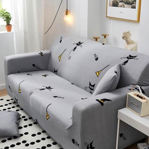 Papa&Mima Stretch Sofa Cover 1234 L Shape Slipcovers Printed Couchs Case