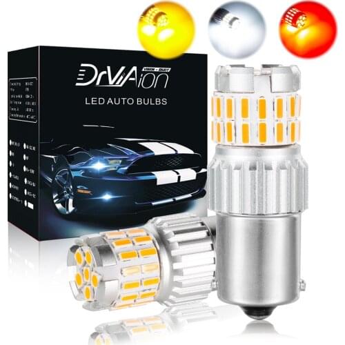 2pcs 1156 BAU15S 36SMD1156PY 5009 LED Car Backup Reserve Light BAU15S-36SMD Canbus Brake Bulb Daytime Running Lights12V/24V