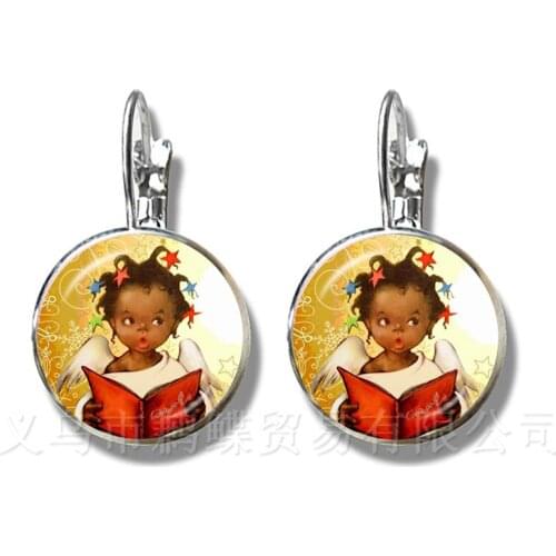 2018 New Merry Christmas Earrings Cute Cartoon Silver Plated Stud Earrings Christmas Angel Romantic Jewellery Xmas Gift