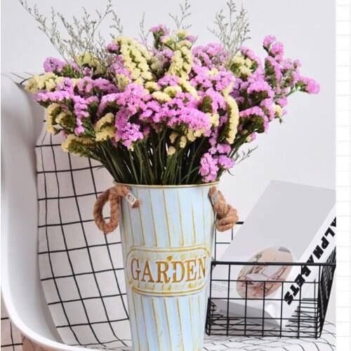 1 Kg Dried Natural Gypsophila Flower Natural Forget-me-not Real Flower 6-color Mixed Color Matching Bouquet Without Bucket