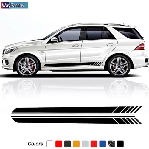 AMG Edition 1 Vinyl Decal Car Door Side Stripes Skirt Sticker For Mecedes Benz ML Class W166 W164 W163 ML320 ML350 Accessories