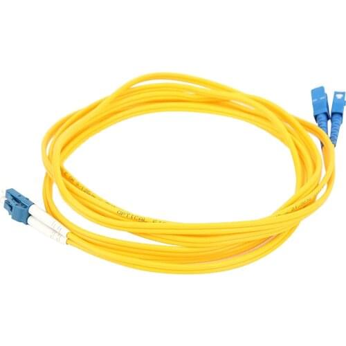 Fiber Optic Cable Jumper Cable LC/UPC TO SC/UPC Single Mode Dual Core for Fiber Optic Communication Room Wiring 10M