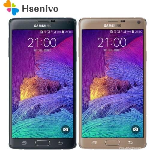 Original Note 4 unlocked Samsung Galaxy Note 4 N910A N910F N910P Cell Phone 5.7 " 16MP 3GB 32GB Mobile Phone refurbished