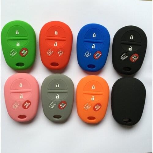 Protective Silicon Shell Case For Toyota Car 4 Button Avalon Solara Sienna Tacoma Tundra Sequoia Highlander FOB Smart Remote