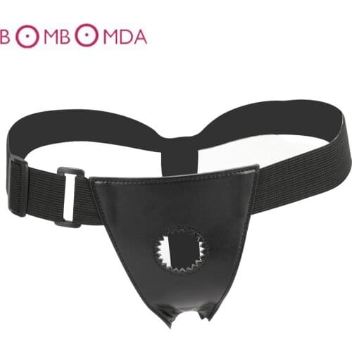 Lesbian Strapon Dildo Panties Elastic Black Strap On Leather G-string Sex Products Accessories for Couples Women Female