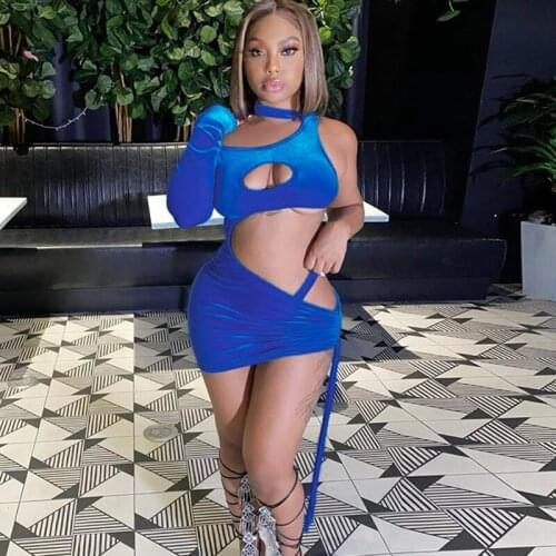 Sexy Hollow Out Draw String Mini Spring Summer Clothes Dress For WomenS Vetement Femme 2021 Sukienka Sundress Vintage Casual