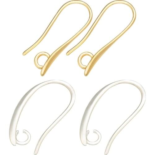 ZHUKOU two pairs high quality simple ear hooks for fashionable women DIY handmade earring jewelry accessories model: VE109 VE110