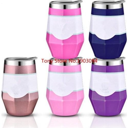 10pcs/lot 9oz Egg Cups Wine Glass Double Wall Stainless Steel Beer Mug Vacuum Insulated Mug Drinking Coffee Wine Cups Car Mugs
