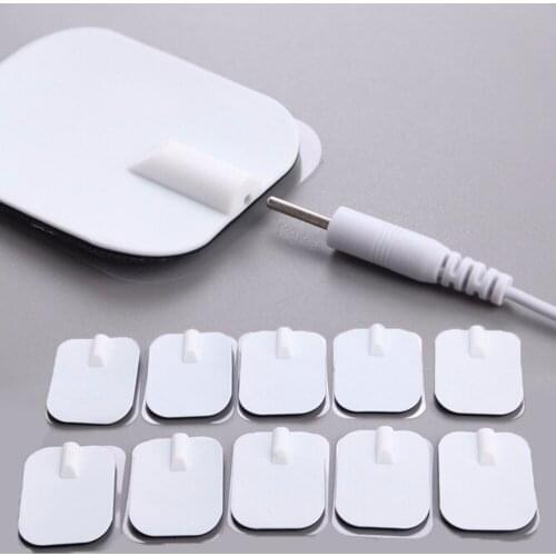 100pcs/lot(50 pair) 6*4cm Tens Electrode Pads Pin Type Physical for Slimming Massage Digital Therapy Machine Massager free ship