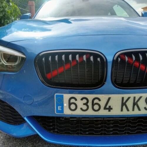 2 Pcs Front Grille Trim Strips For BMW F10 F11 F02 F30 F32 3 4 5 7 Series Sport Style Strip Cover Frame Car Decorations Stickers