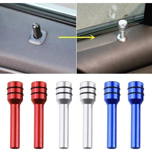 2Pcs Car Vehicle Universal Interior Door Lock Pin Aluminum Alloy Pull Pin Knobs