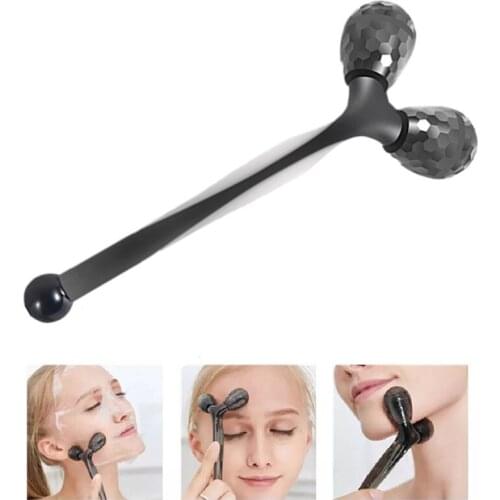 3D Shaving Artifact V Face Roller Type Manual Facial Beauty Bar Non-Jade Crystal Scrapping Massage LiftingTightening Tool