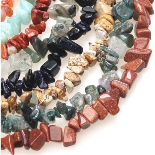 Natural Irregular 5-8MM Gravel Shape Loosely Spaced Beads, 34 Inches/String For DIY Jewelry Making