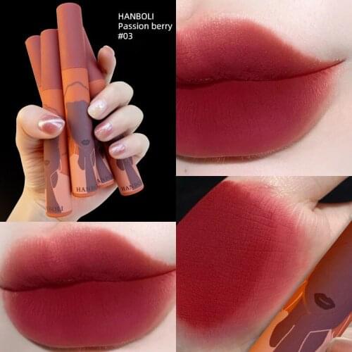 5Colors Chestnut Velvet Matte Liquid Lipstick Waterproof Lip Gloss Long Lasting Nude Lipstick Women Red Lip Tint Beauty Cosmetic