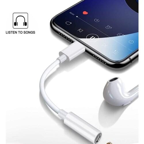 8Pin To 3.5mm Jack Aux Adapter For iPhone 12 Mini 11 Pro Max SE2020 XR XS X 8 7 Plus Lighting to 3 5 mm Jack Earphone Connector