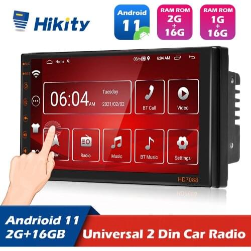 Hikity Android 11 2 Din Car Radio GPS Android Multimedia Player Universal 7" Navigation For Volkswagen Nissan Hyundai Kia Toyota
