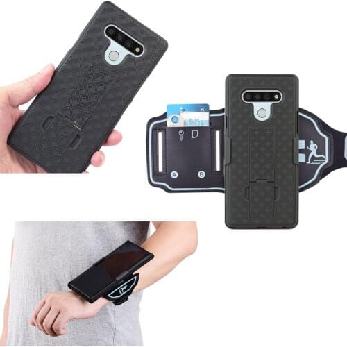 For LG Stylo 6 Case Sports Running Arm Band Armband Wristband Holder Belt Clip Case For LG Stylo 6 Hard Back Shell Cover