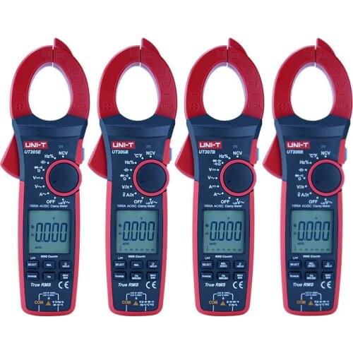 UNI-T 1000V 1000A True RMS Digital Clamp Meter AC/DC 6000 Counts LED Screen Backlight Flashlight l Display UT206B UT207B UT208B