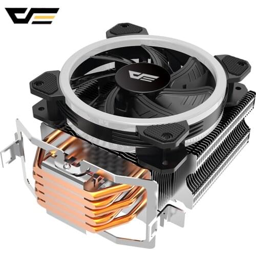 Darkflash CPU Cooler L5 Heatpipes Heatsink PWM RGB Fan LED 120mm 4Pin Radiator PC CPU Cooling LGA 775/115X/1366/AM4/AM3