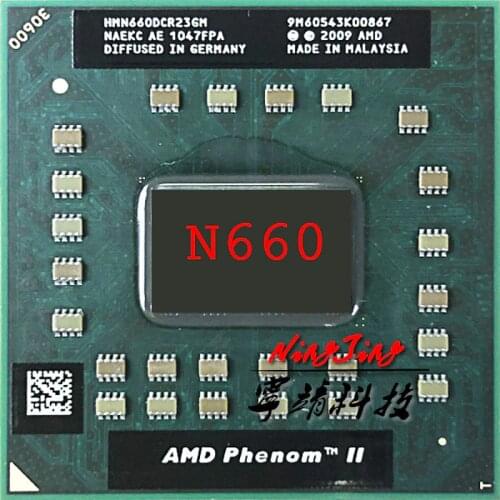 AMD Phenom II Dual-Core Mobile N660 3.0 GHz Dual-Core Dual-Thread CPU Processor HMN660DCR23GM Socket S1