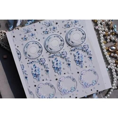 Cool Morning Flower Washi Tape for Card Making Bullet Journal DIY Scrapbooking Decorative Sticker