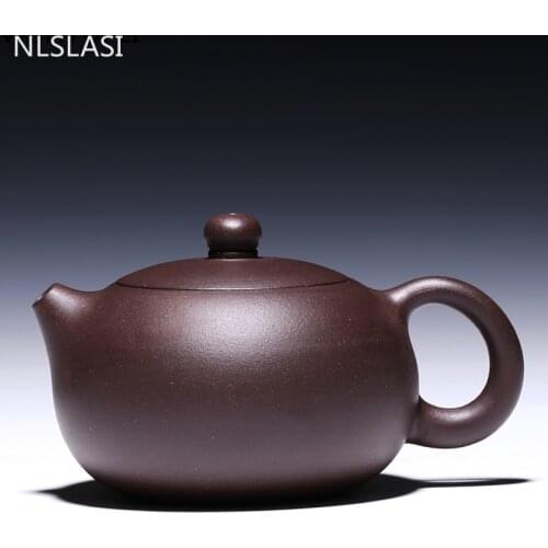 Handmade Chinese tea set ore purple clay purple teapot Xi Shi pot home gift Tea set tea set 250ml purple sand teapot