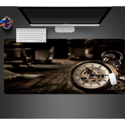 Retro Mechanical Watch Mouse Pad Lock Edge Washable PC Game Mousepad Computer Game Accessories Mouse Pad To Gamer Creative Mats