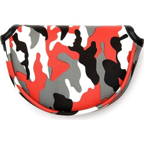 Golf Small Mallet Putter Cover Magnetic Closure Red Green for Heel Shafted Club Headcover