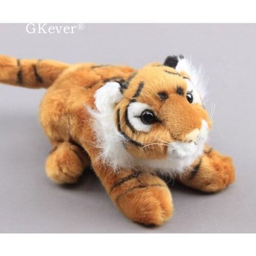 Lenght 25cm Cute Yellow Tigers Plush Toys Simulation Tigers Soft Stuffed Dolls baby kids Christmas Birthday Gift