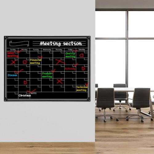 Reusable Fridge Stickers Magnetic Calendar with 3 Colored Markers Monthly Planner Magnetic Message Board Magnet Drawing Calendar