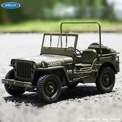 WELLY 1:18 Jeep Willis Simulation Alloy Off-Road Alloy Retro Car Model Classic Car Model Car Decoration Collection gift
