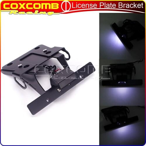 Motorcycle License Plate Holder Mount Tail Tidy Rear Registration Bracket LED Light For Kawasaki Z900RS 2018-2020 Z900 RS