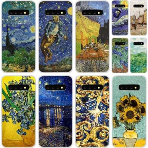 Soft Cover For Samsung Galaxy S7 Edge S8 S9 S10 S20 S21 Plus Lite E Ultra Case Van Gogh Tardis