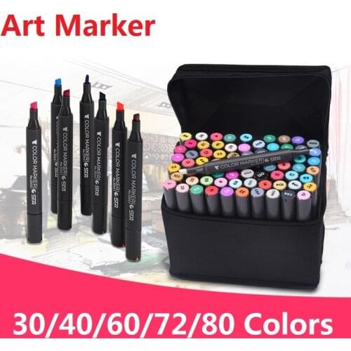 Alcohol Marker Pen solventborne double slider mark pen Set No.3203