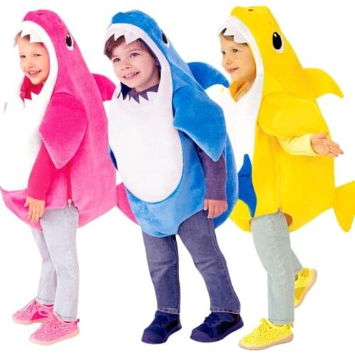 New Arrival Unisex Toddler Family Shark Kids Halloween 3 Colors Cosplay Costumes