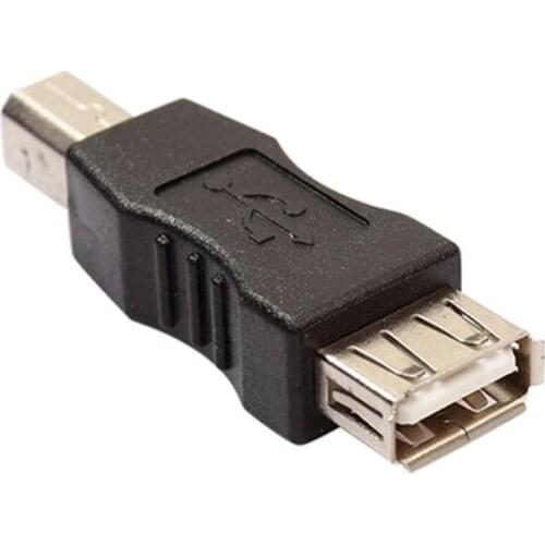 Mini Black USB Type A Female to USB Type B Male Converter Connector Adapter