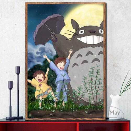 My Neighbour Totoro Studio Ghibli Anime Posters And Prints Canvas Painting Pictures On The Wall Art Decorative Home Decor Plakat