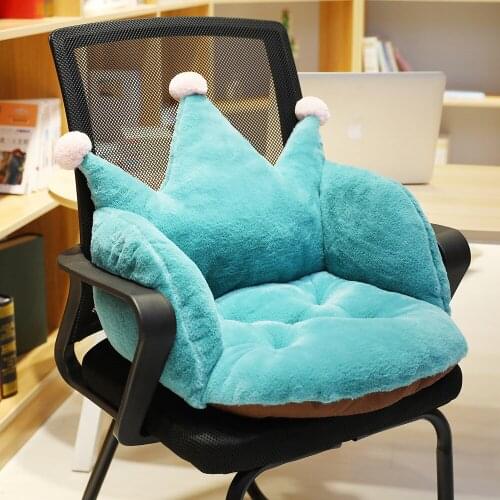 Zqswkl ins chair cushion office car seat cushions decorative pillows home cartoon crown plush stuffed toys pillows for chairs