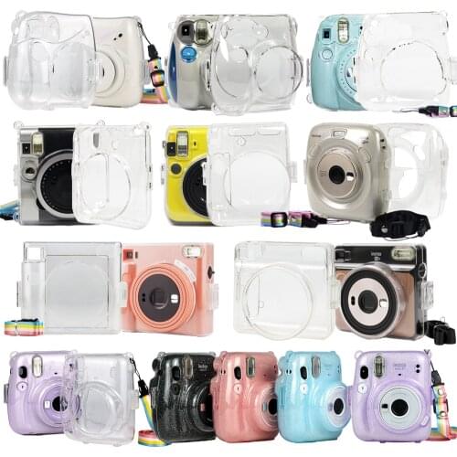 Transparent Case Crystal Glitter Bag for Fujifilm Instax Mini 11/9/8/7+/7s/7c/70/90/Liplay, Square SQ6/1/20 Instant Film Camera