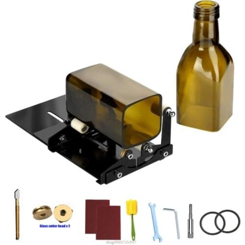 DIY Glass Bottle Cutter Tool Square Round Wine Beer Bottles Cutting Machine with Accessories Kit O07 20 Dropship