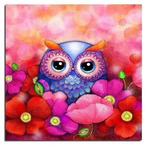 Owl Full Drill Needlework 5D Diy Diamond Painting Cross Stitch Embroidery Wedding Decoration Sale Square/round Handcraft