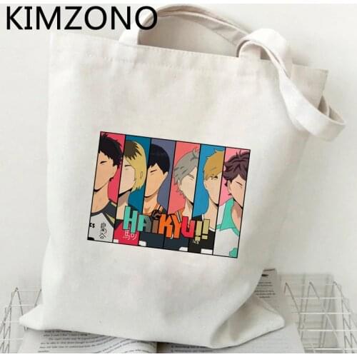 Haikyuu shopping bag shopping bolso shopper bolsa shopper bag jute string reciclaje shoping sacolas