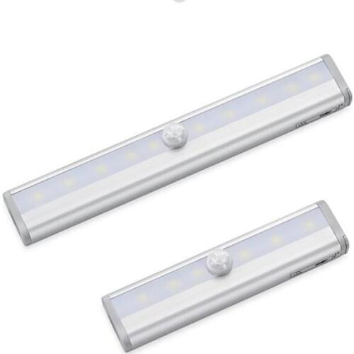 Wardrobe Lights PIR Motion Sensor Led Cabinet Light With Adhesives Sticker PIR Sensor LED Lamp For Cupboard Closet Kitchen