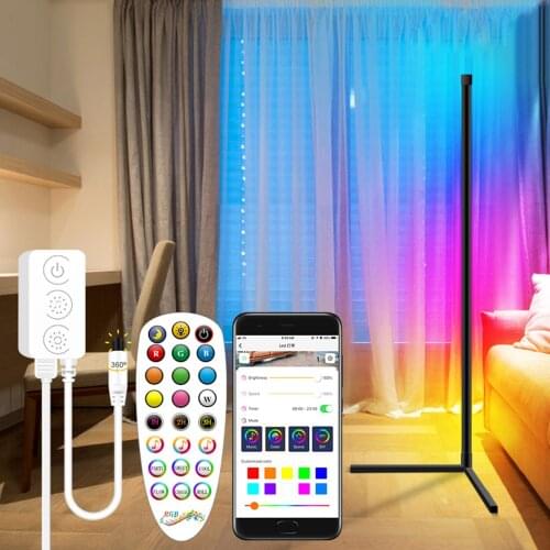 Corner Floor Lamp Color Changing Floor Lamp with Remote for Living Room