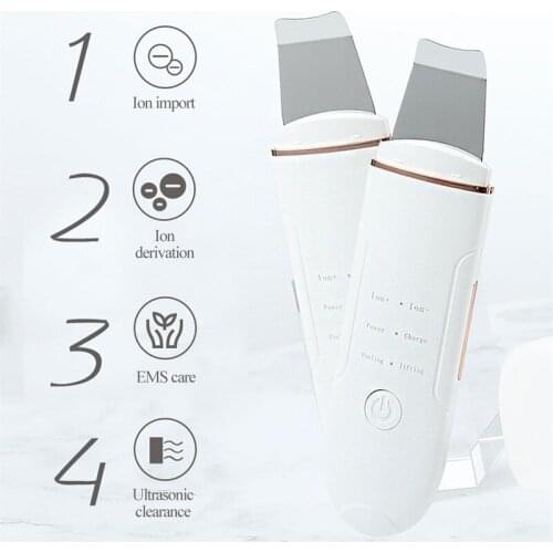 Ultrasonic Skin Scrubber Facial Cleaner Acne Blackhead Remover Peeling Shovel Cleaner Facial Massager Face Lift Machine
